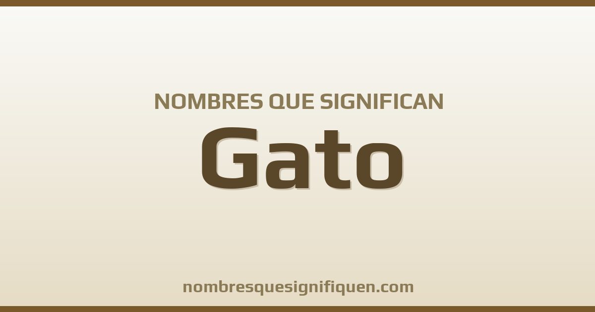 Nombres que significan gato