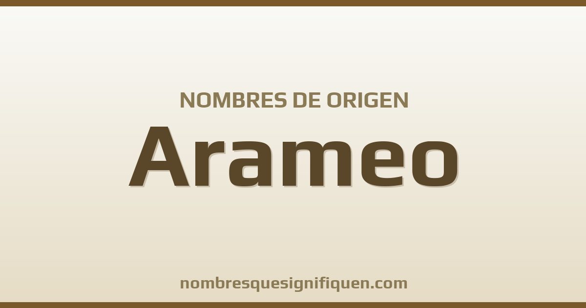 Nombres de origen Arameo