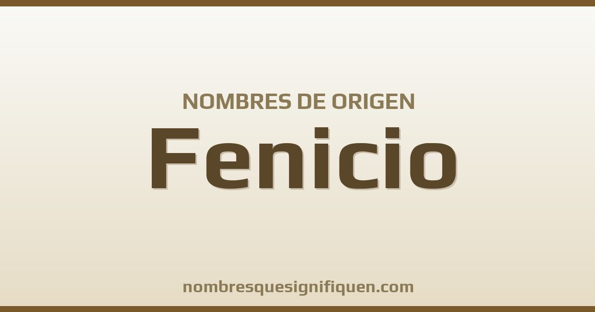 Nombres de origen Fenicio