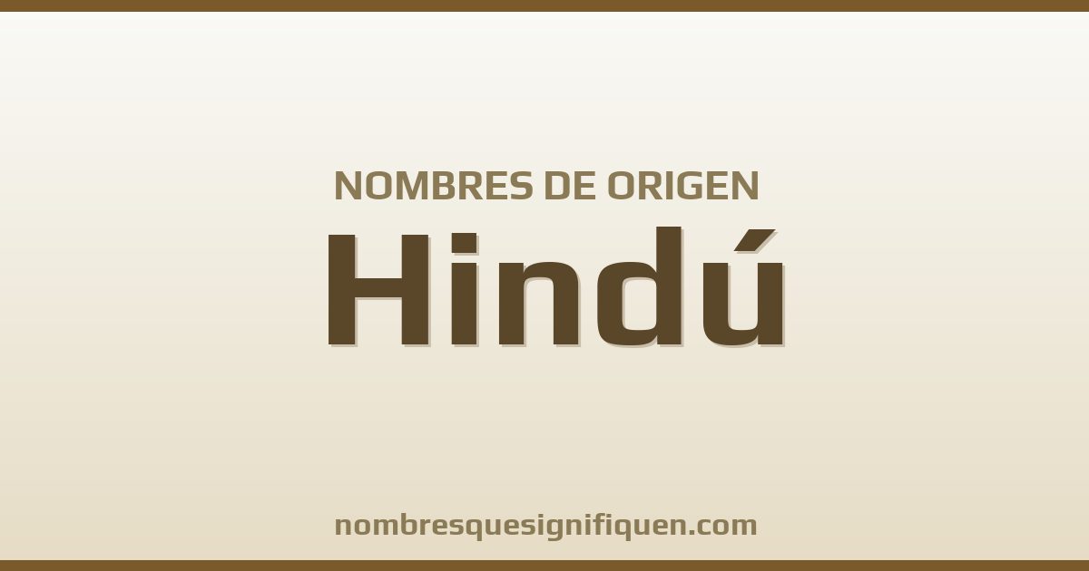 Nombres de origen Hindú
