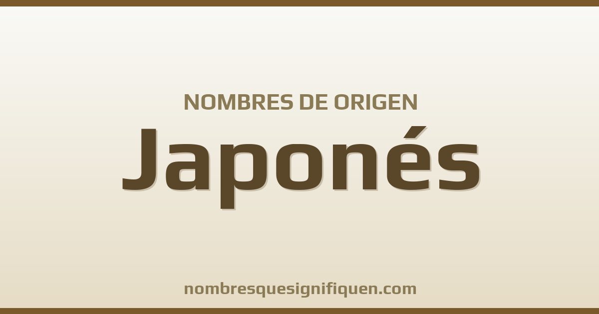 Nombres de origen Japonés