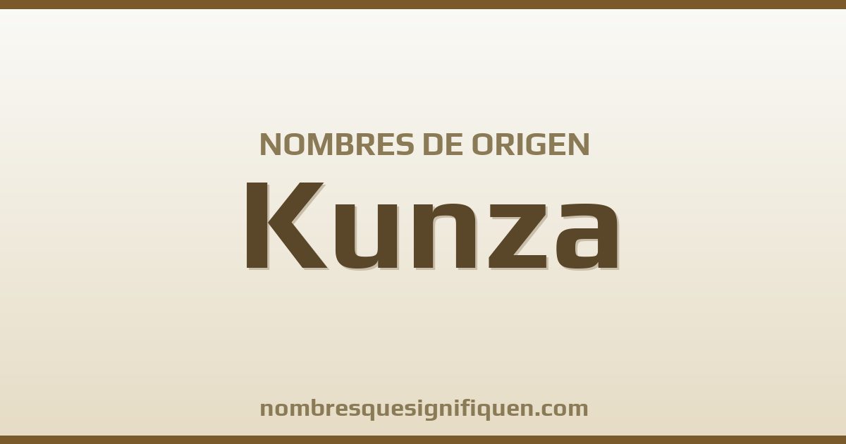 Nombres de origen Kunza