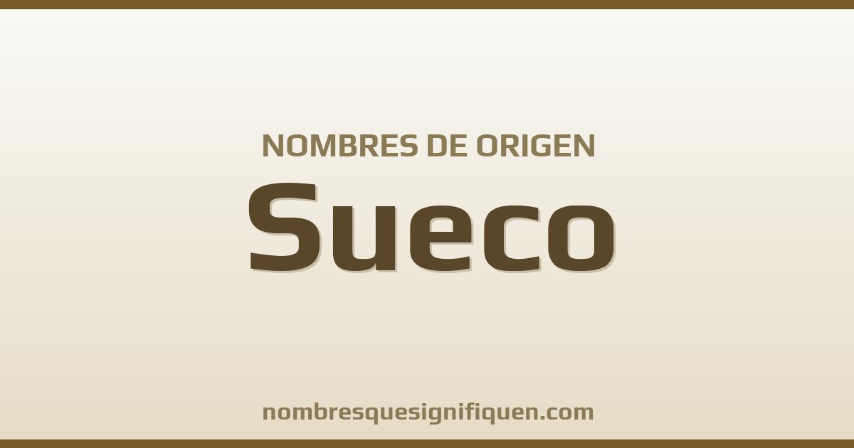 Nombres de origen Sueco