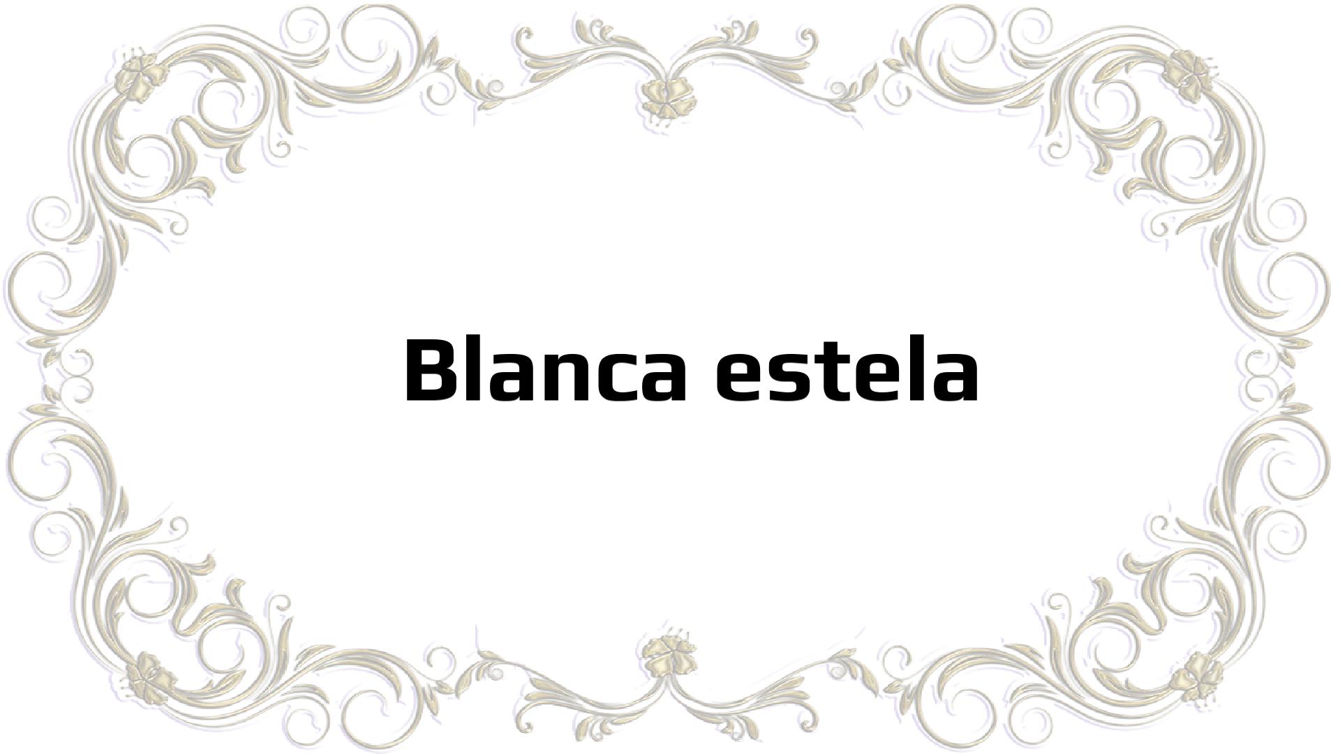 Nombres que significan Estela